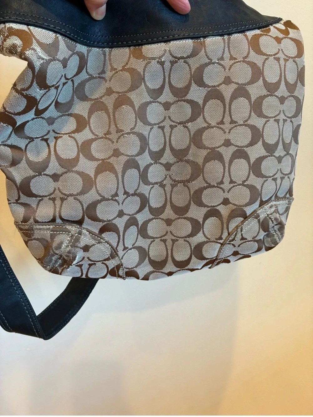 Vintage Coach Soho Signature C Jacquard Hobo Shoulder Bag Y2k